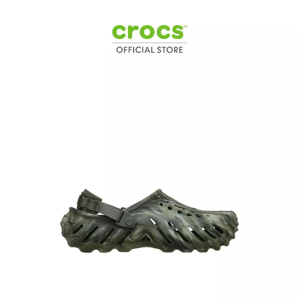 CROCS รองเท้าลำลองผู้ใหญ่ ECHO MARBLED CLOG รุ่น 208454-3N4 - DUSTY OLIVE/MULTI
