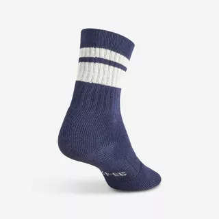 Decathlon High Tennis Socks Tri-Pack Rs 500 ถุงเท้าเทนนิสข้อสูง รุ่น Rs 500 แพ็ค 3 คู่ - Beige/Blue