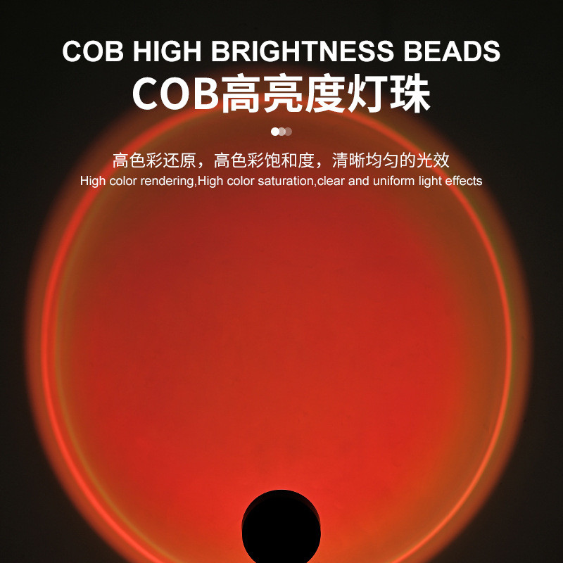 Mini led โคมไฟตั้งโต๊ะขนาดเล็กเดสก์ท็อป USB Sunset Light RGB Sunset Light ภาพถ่ายบรรยากาศแสง Sunset 