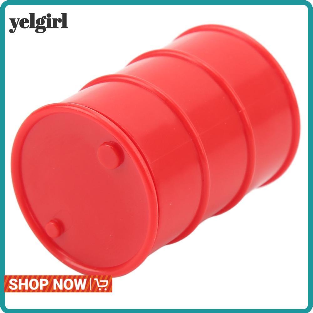 AGLYELGIRL ถังจําลอง, 1/24 Scale น้ําหนักเบา Mini Oil Drum, ทนทาน ABS RC ตกแต่งถังสําหรับ SCX24 RC ร