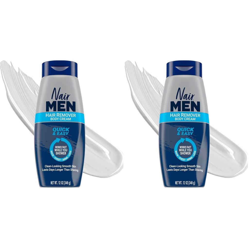 Nair Men Hair Remover Body Cream ครีมกําจัดขนตามร่างกายเร็วและง่ายสําหรับผู้ชาย, ว่านหางจระเข้และลาโ