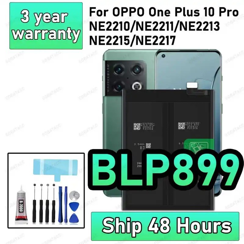100% ใหม่ High Quanlity BLP899 แบตเตอรี่สําหรับ OPPO One Plus 10 Pro/NE2210/NE2211/NE2213/NE2215 เปล