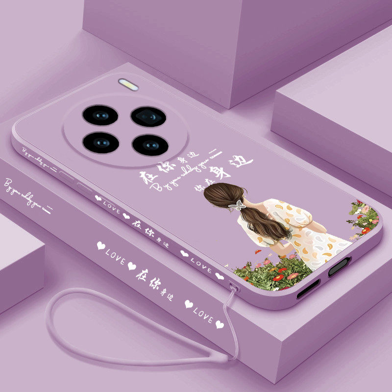 เหมาะสําหรับ vivoX200 เคสโทรศัพท์สไตล์ใหม่ X200Pro เคสซิลิโคนเหลวบางเฉียบหญิง promini เลนส์พรีเมี่ยม