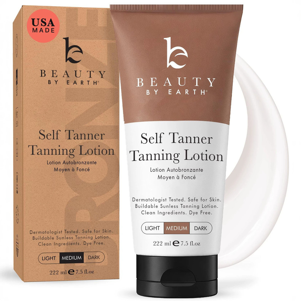 现货速发TK爆品销 Beauty by Earth Self Tanner Body Lotion美黑身体乳长0813226