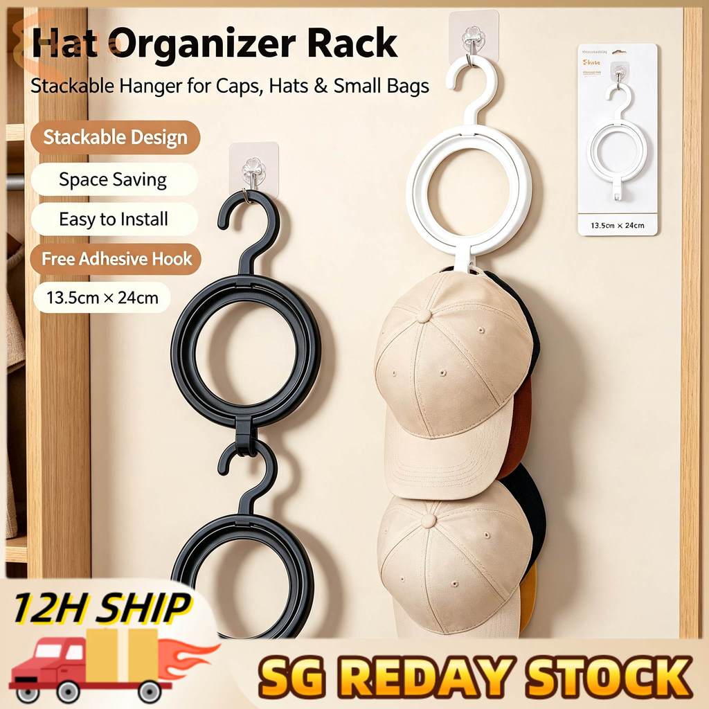 SGHat Hanger Cap Storage Rack Cap Holder Hat Organiser Baseball Cap Rack Hat Hanger Storage