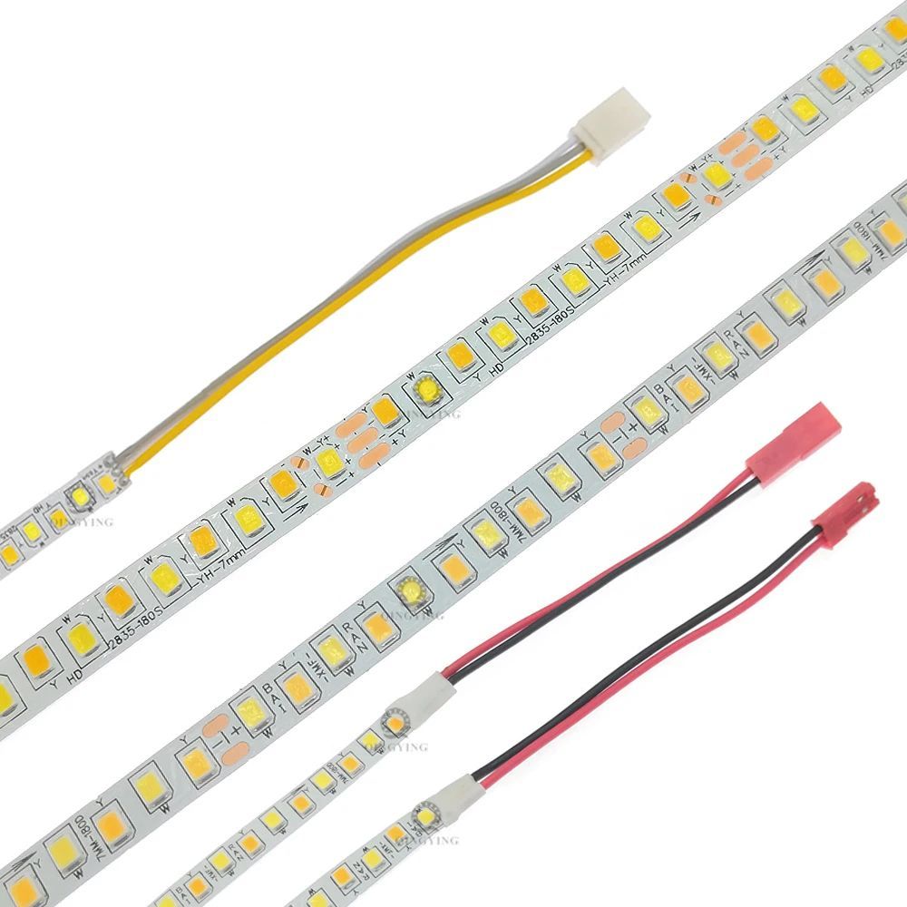 2Pin 3Pin คงที่ LED Strip SMD2835 200D/M 180D/M 5B10Cx2 5B9Cx2 3000K + 6500K 3 สี 7 มม.ความกว้างสําห