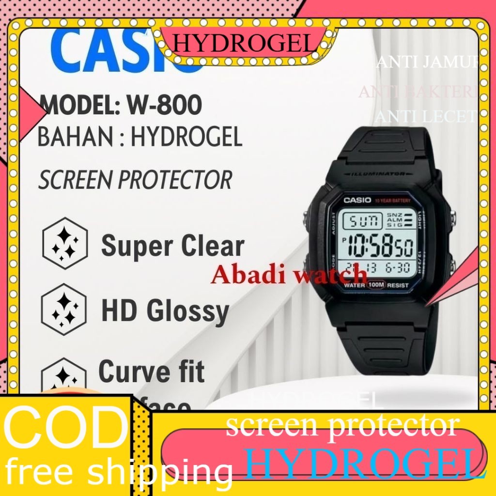 Hydrogel Anti-Scratch สําหรับ Casio W-800 W 800 W800 นาฬิกาป้องกันหน้าจอ