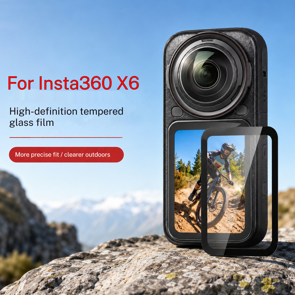 สําหรับ อินสตาแกรม360 X6 กระจกนิรภัยป้องกันหน้าจอด้วยกาวขอบ-ฟิล์มป้องกัน ความละเอียดสูง อุปกรณ์เสริมกล้อง