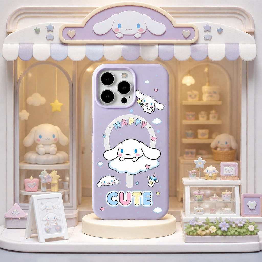 เคสไอโฟน เคส iphone เคสเจลลี่แม่เหล็ก ลายการ์ตูน สีพาสเทล ลายน่ารัก ขอบกล้องสูง iPhone 11 13 15 16 17 HHGDCXK153