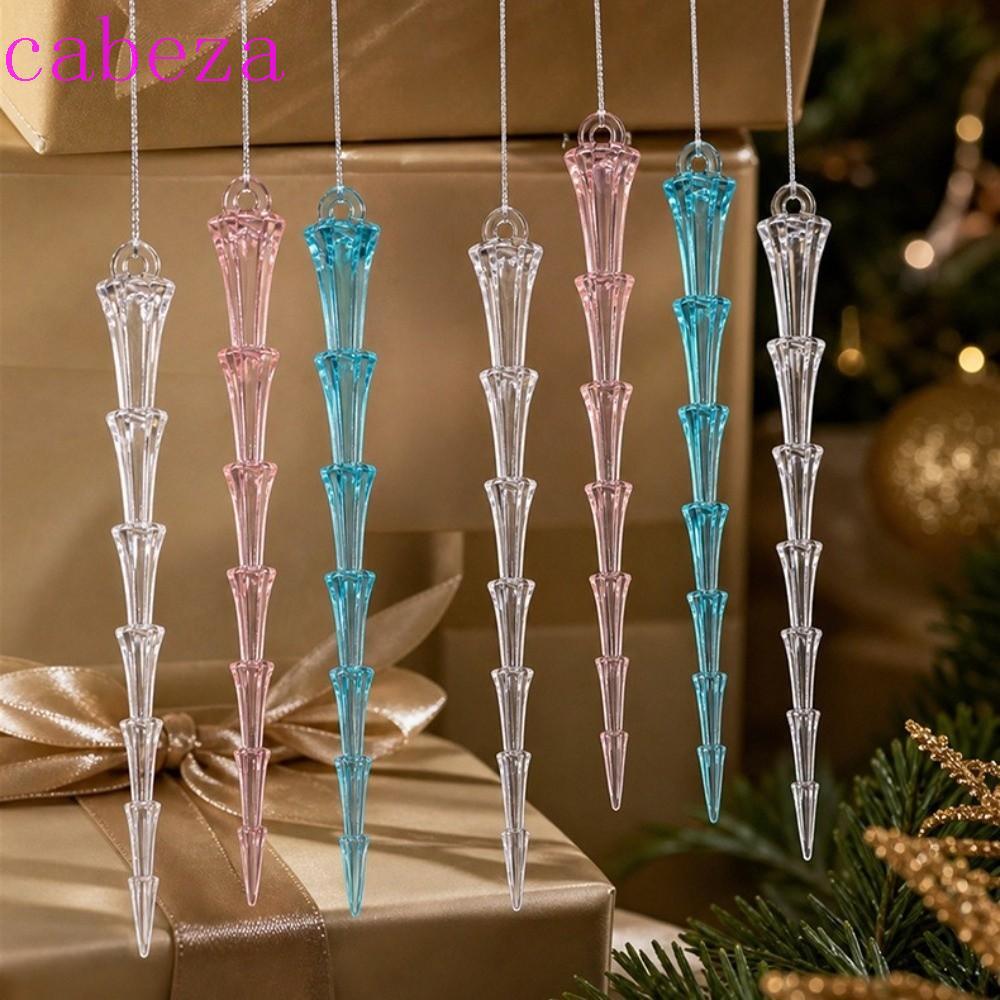 CABEZA 12 ชิ้นอะคริลิค Icicle คริสต์มาสเครื่องประดับ, Shatterproof ที่สมจริงต้นคริสต์มาส Icicle ตกแต