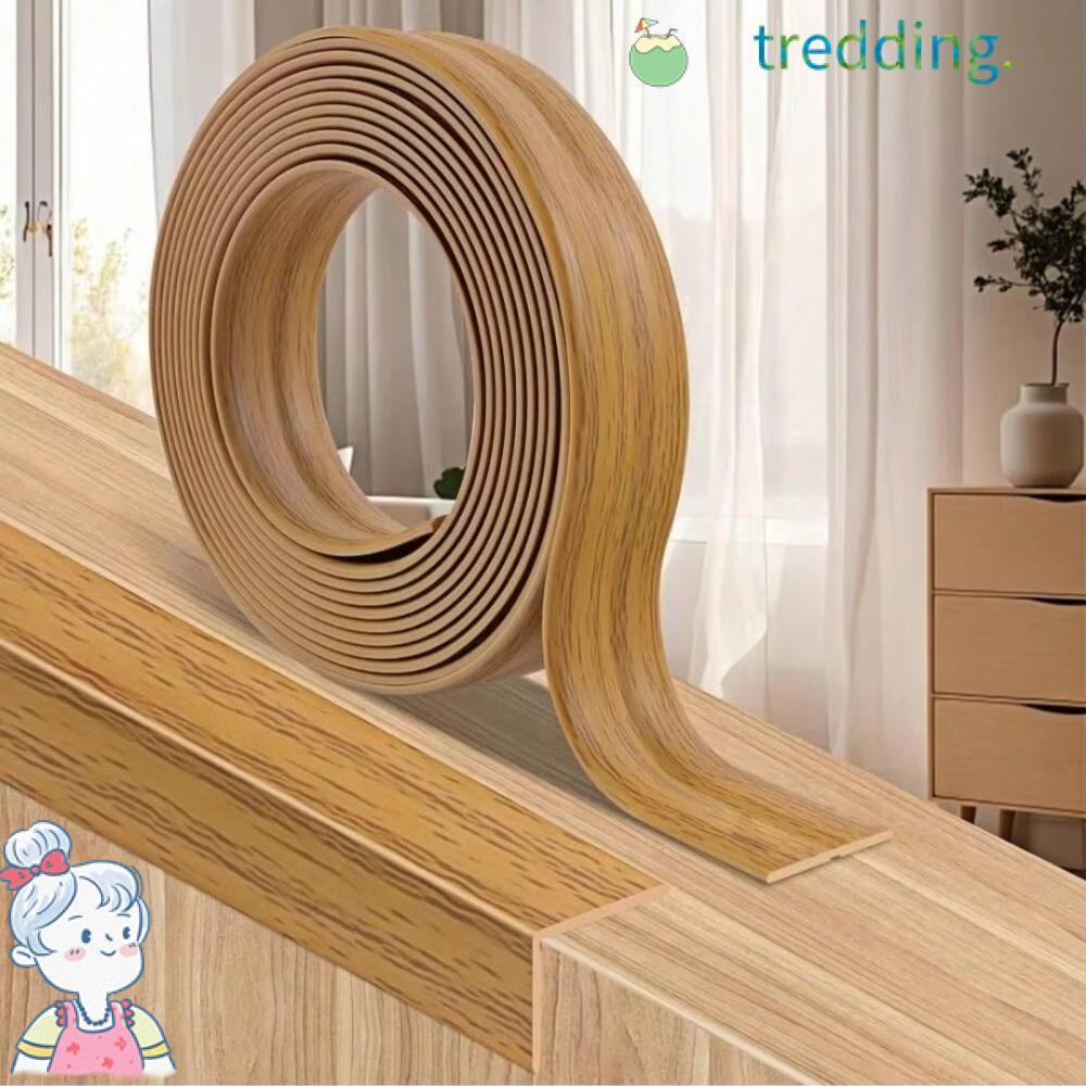 TREDDING491 Peel and Stick Wall Trim, วัสดุยืดหยุ่น PVC วัสดุยืดหยุ่นมุม Trim Moulding, 2 ซม.x2 ม. ขนาดภายในและภายนอกมุม Self กาวผนังป้องกันมุม
