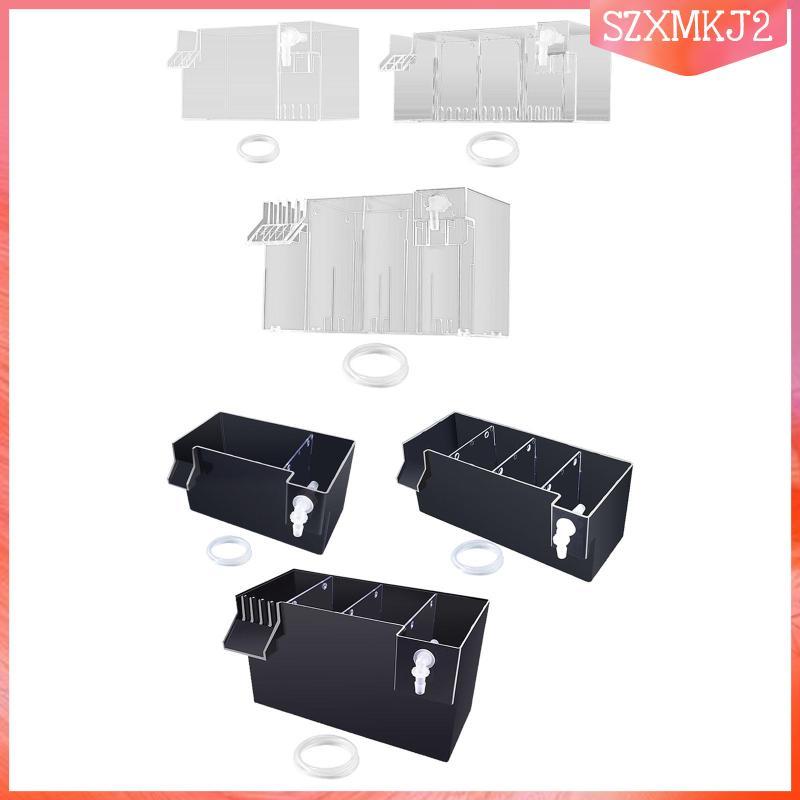 [szxmkj2] Aquarium Hang-on Overflow Filter Box พร้อมถาดหยดสําหรับเดสก์ท็อป Fish Tank Breeder Box Aqu