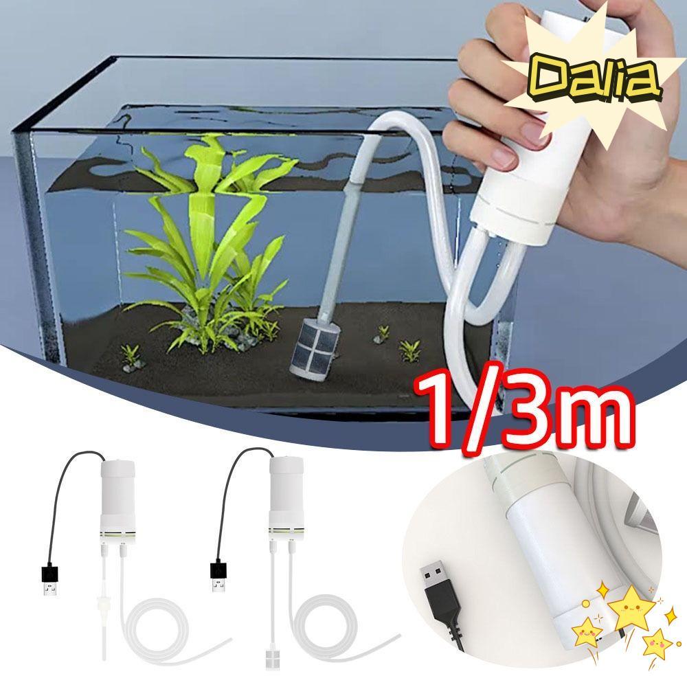DALIA Self Priming ปั๊ม, 5V 2A Mini Fish Tank Water Changer, USB Plus Drainer Aquarium เครื่องมือเปล