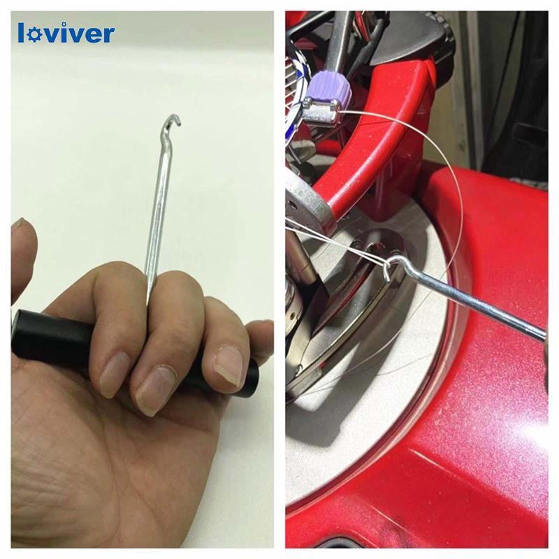 [Loviver] แร็กเก็ต Stringing Puller Assistance เครื่องมืออลูมิเนียมสีดําสําหรับกีฬากลางแจ้งการฝึกอบร