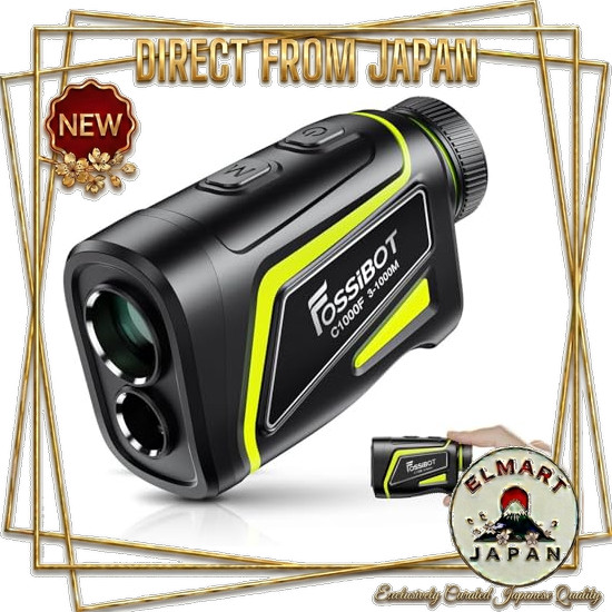 [Direct From Japan] FOSSiBOT C1000F Golf Laser Rangefinder, 3-Point Measurement, Black LCD Display, 