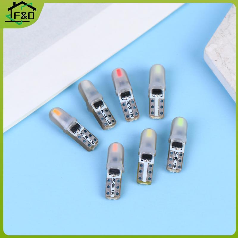 F&O 2SMD T5 หลอดไฟ LED 3014 10 ชิ้นชุด Ultra Bright Dashboard เครื่องมือแผงโคมไฟสําหรับรถยนต์ภายในเค