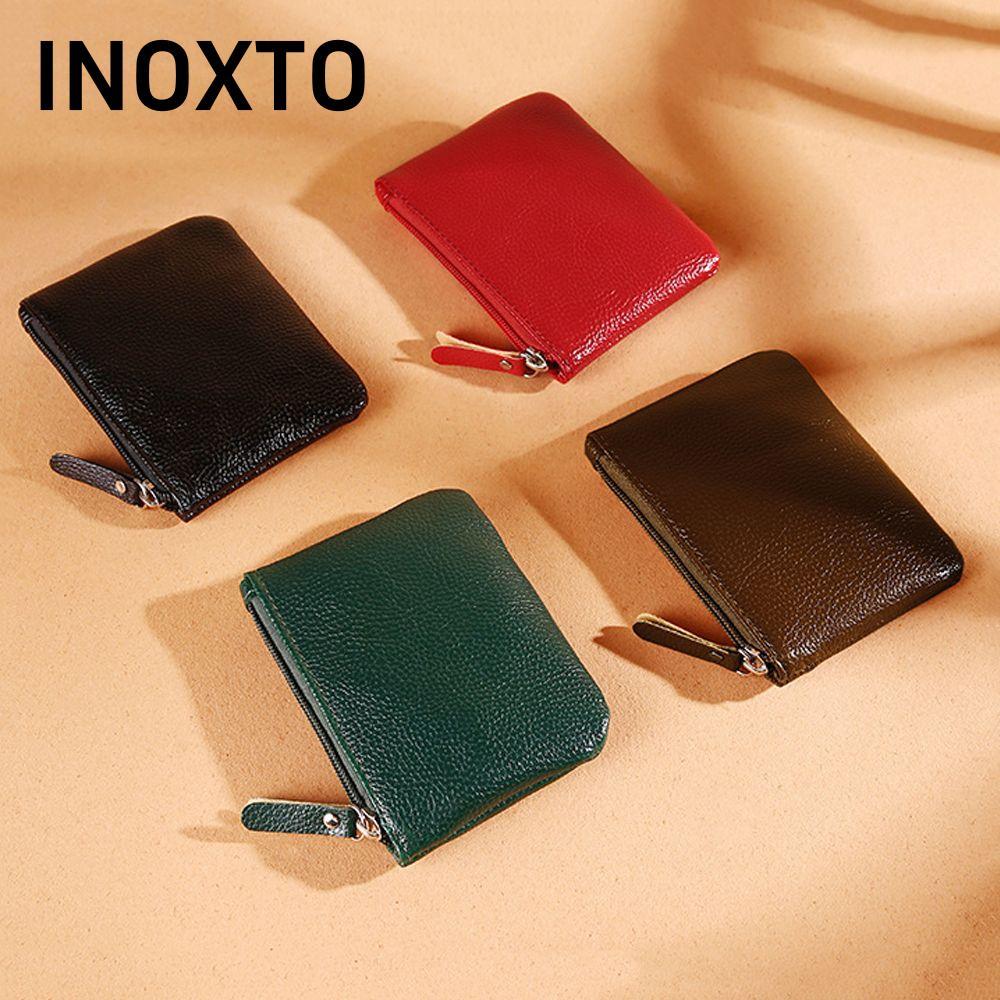 INOXTO Mini Purse Retro Matte Minimalist PU Leather Coins Bag