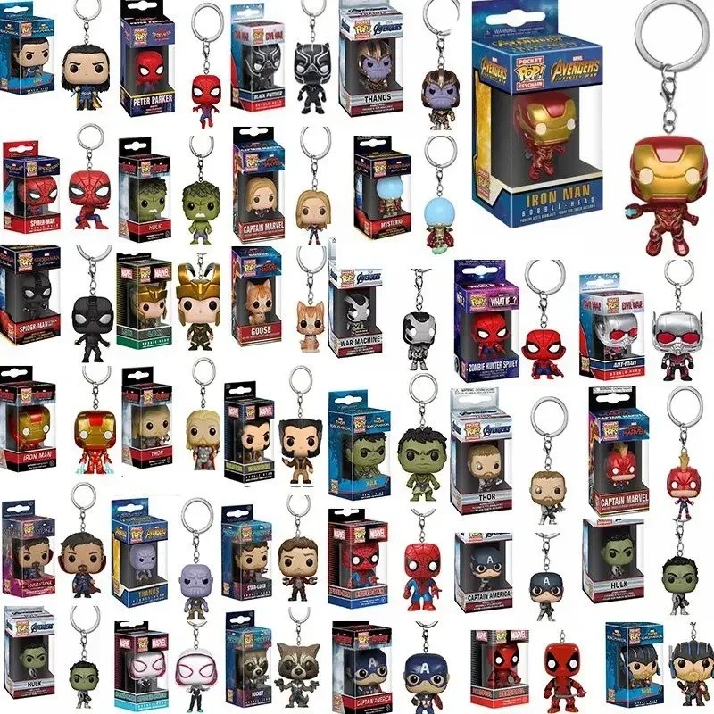 FUNKO POP The Avengers Marvels Iron Man Rocket Spider-man Hulk Loki Thor กัปตันอเมริกา Panther พ็อกเ