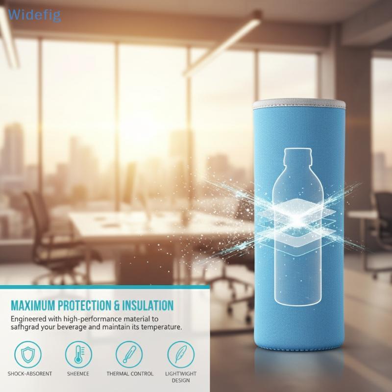Widefig Thiened Heat-Insulating Cup Carrier สําหรับกีฬากลางแจ้งพร้อมสายคล้องไหล่ปรับได้สําหรับพกพาง่