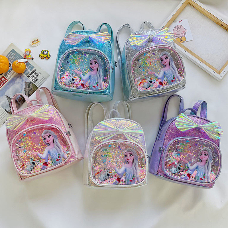 กระเป๋าเด็กหญิงน่ารัก Elsa Outing Travel Elsa Girl กระเป๋าเป้สะพายหลังน่ารักเจ้าหญิงกระเป๋าเป้สะพายห