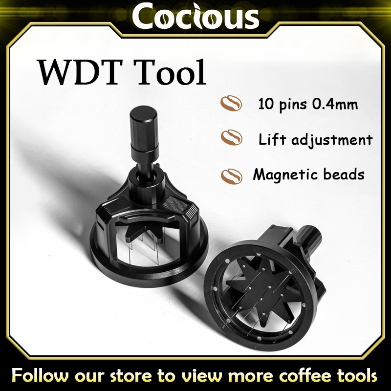 WDT Tool Manual Press Adjustable Depth Rotary Espresso Coffee Puck Stirring Tool