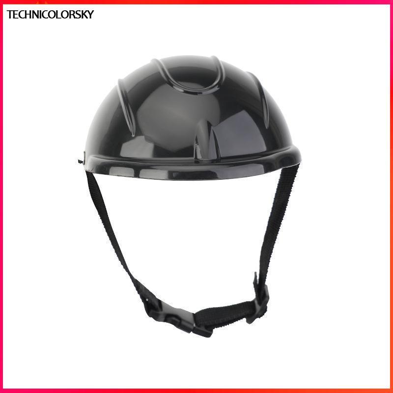 Technicolorsky หมวกกันน็อคสุนัข Hard Anti-Impact Shell Breathable สายรัดปรับได้หมวกป้องกันสําหรับเดิ