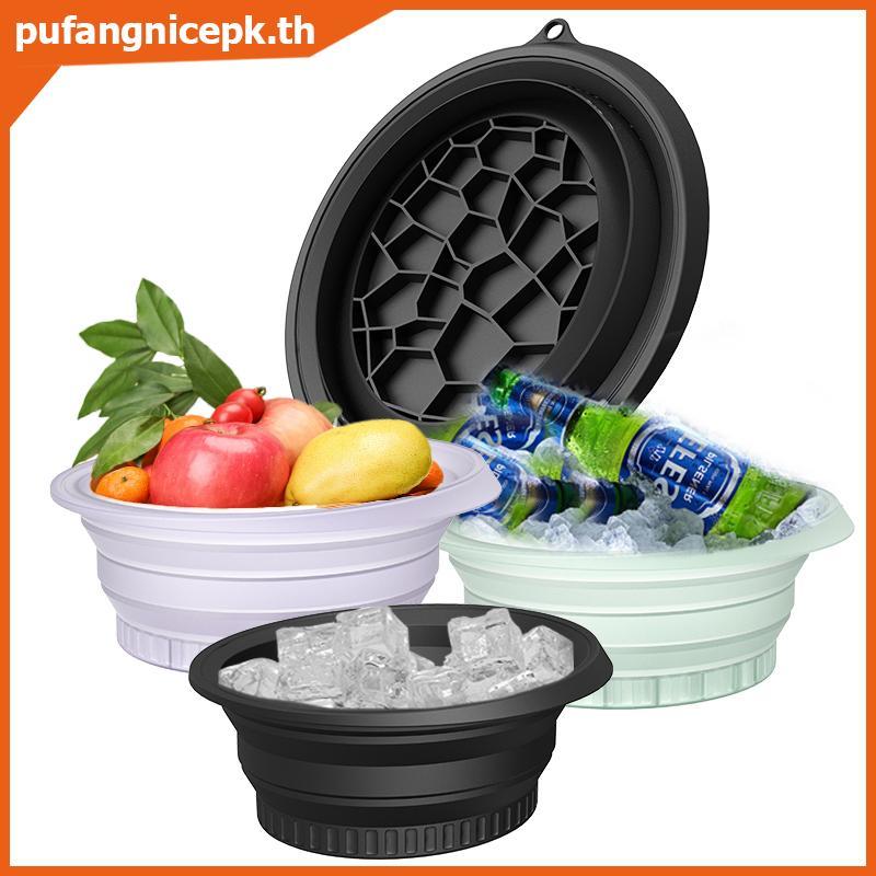 PUCEPK ชามขนาดใหญ่สําหรับ Face Ice Bath ชามน้ําแข็งพับได้ ชามซิลิโคนสําหรับจุ่ม Face Ice Bath Ice Ba