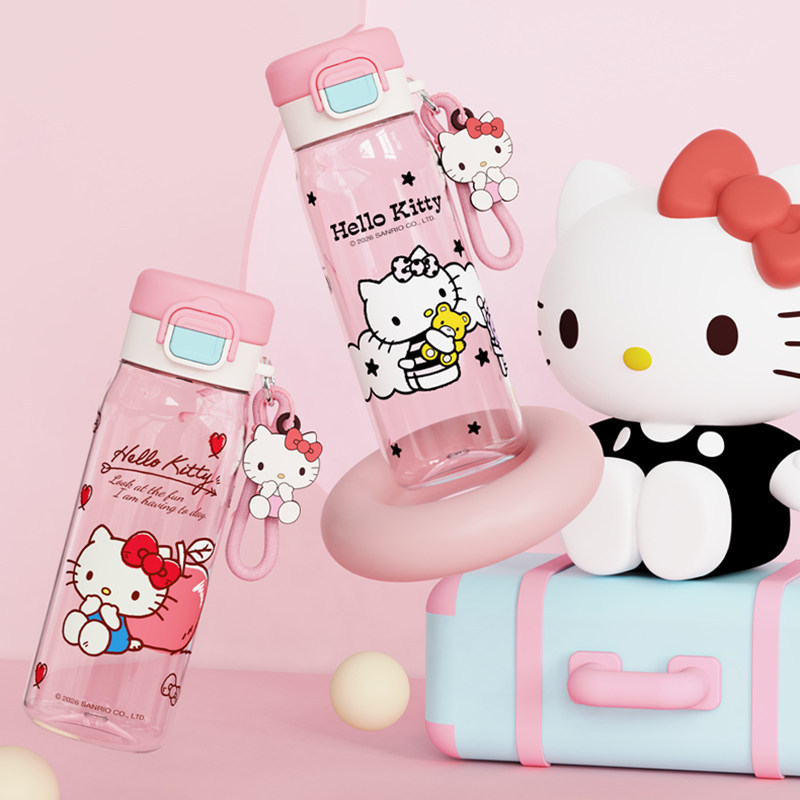 [Sanrio] ถ้วยน้ําน่ารัก - Direct Drink Double Cup - Anti Drop Student School Summer Portable