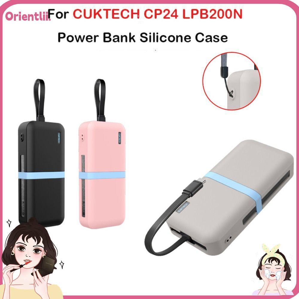 ORIENTTK ซิลิโคน,ฝาครอบป้องกันกันกระแทกกันฝุ่น,ปลอกผิวแบบพกพาสําหรับ CUKTECH CP24 LPB200N Power Bank