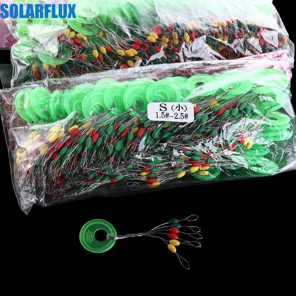 SOLARFLUX 600 ชิ้นรูปไข่ลอย Anti-Slip S/M/L ตกปลา Stopper Bobber Stopper ตกปลาลอยถั่วปลาคาร์พอุปกรณ์