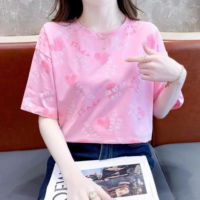 ks1085.thเสื้อยืดแขนสั้นพิมพ์ลายฤดูร้อนใหม่สําหรับผู้หญิงฤดูร้อนเทรนด์เอวสูงเอวสูงเอวสูงรุ่นใหม่8HB2