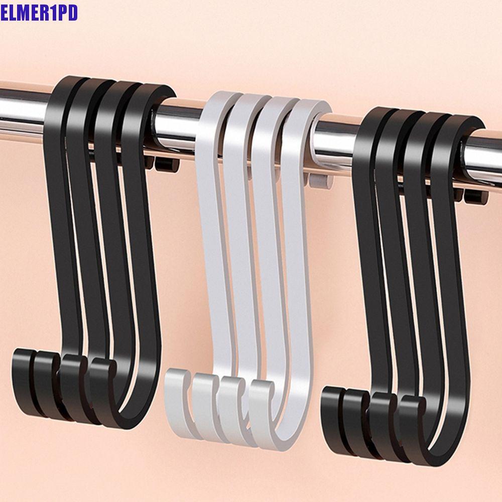 ELMER1PD S Hook 5 ชิ้นไม้แขวนเสื้อ Clasp Multifunctional Storage Holder