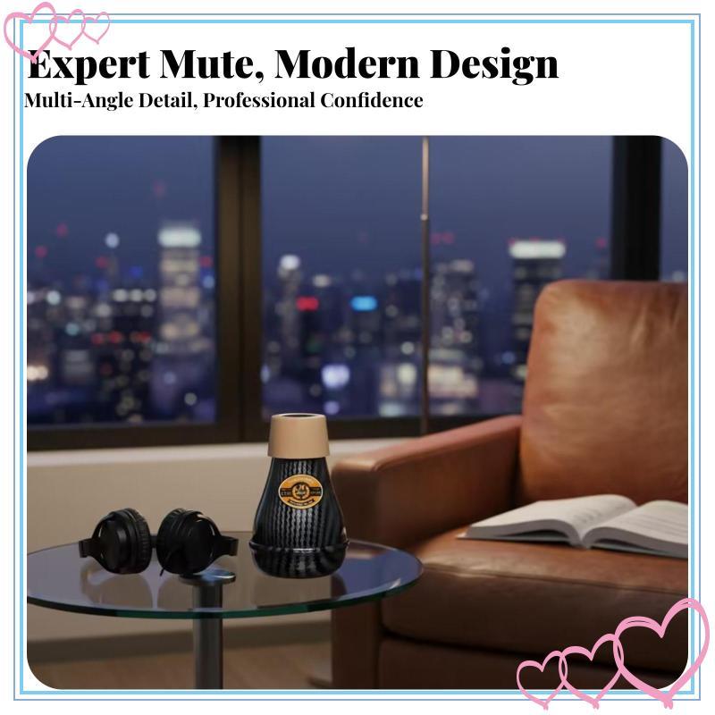 [meteor2] Non-Slip Secure Non-Denting Trumpet Mute Carbon-Fiber Trumpet Mute