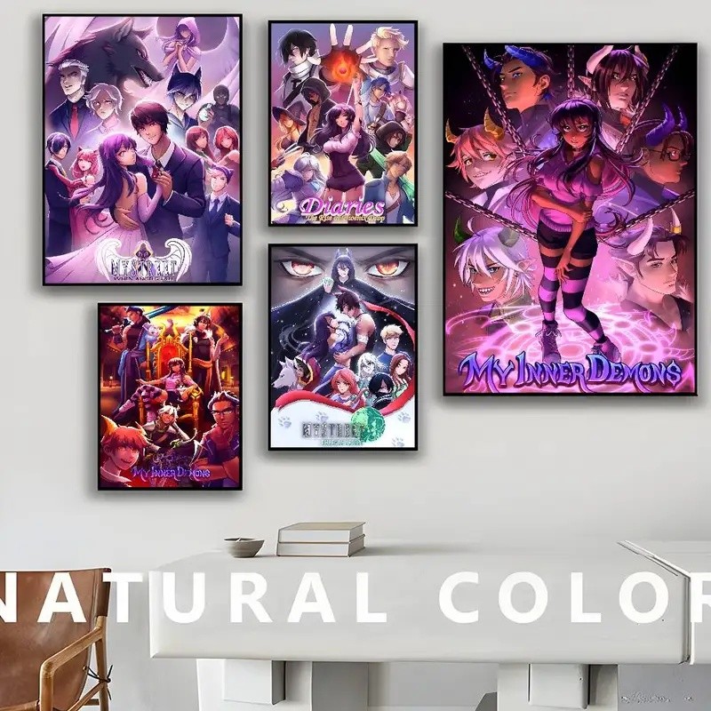 เกม Aphmau Aesthetic Vintage โปสเตอร์ DIY Room Bar Cafe Room Wall Decor