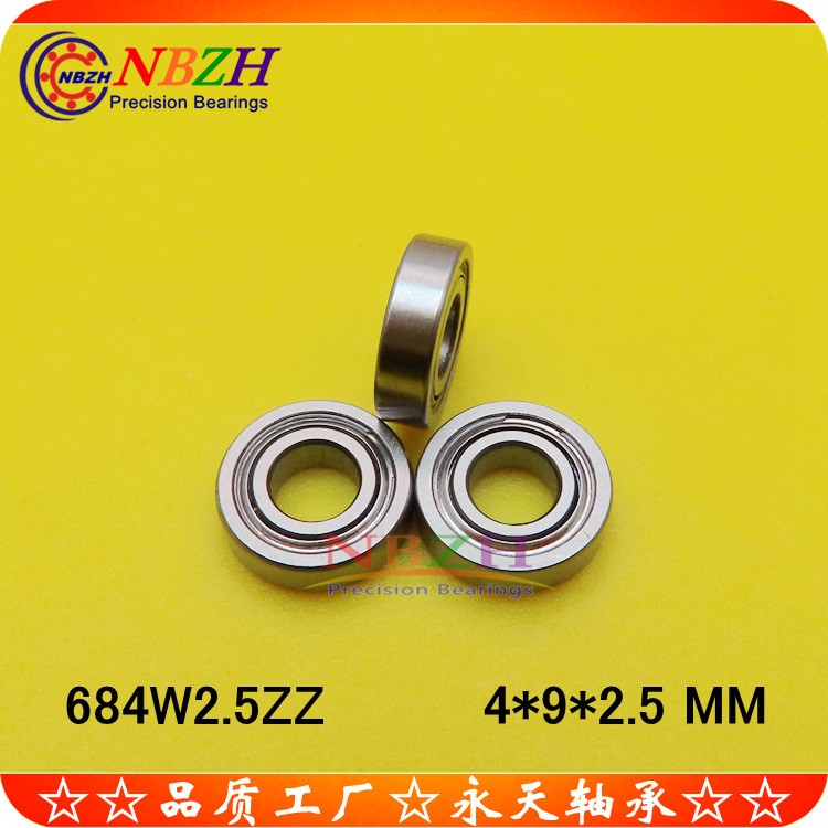 สแตนเลสมินิเปิดแบริ่ง S684 684K L-940 684ZZW2.5 4 * 9 * 2.5MM ZE1A