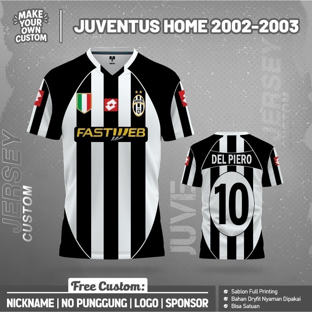 JUVENTUS HOME 2002-2003 SHORT FOOTBALL Jersey ฟรีที่กําหนดเองชื่อและด้านหลังหมายเลขการพิมพ์เต็มรูปแบ