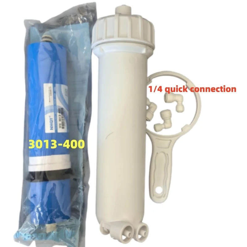 HZY 400 GPD 1/4 Quick Connection Water Filter Housing + 3013-400G RO Membrane Reverse Osmosis ชุดเคร