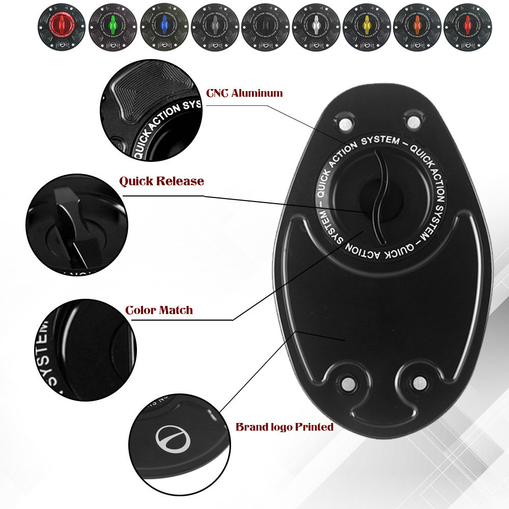 CNC รถจักรยานยนต์อุปกรณ์เสริม Keyless Racing Quick Release ถังการใช้หมวกแก๊สสําหรับ DUCATI 749 999 G