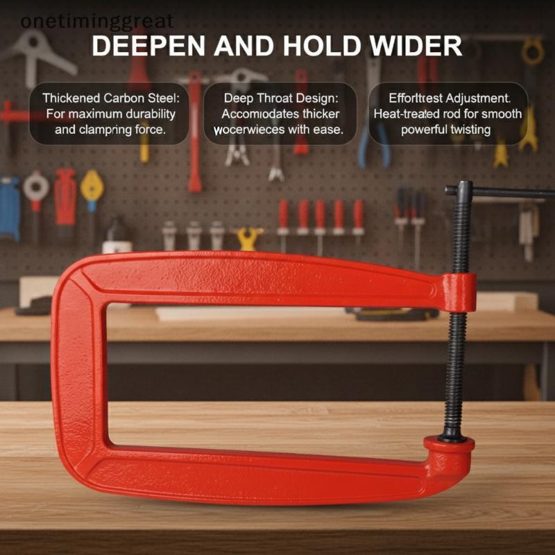 Onetiminggreat Heavy Duty G Clamp คอลึก Thien Stable Clamping Force สําหรับเฟอร์นิเจอร์ในครัวเรือนซ่