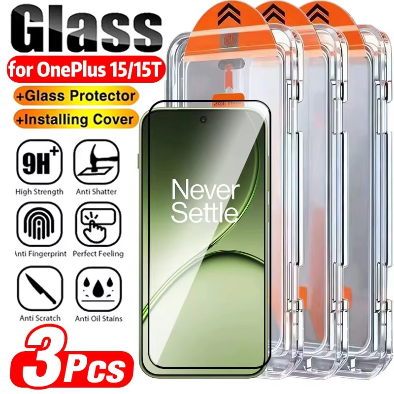 3PCS ความเป็นส่วนตัวสําหรับ OnePlus 15 15T ป้องกันหน้าจอฝุ่นฟรีกระจกนิรภัยสําหรับ OnePlus 13 12 11 1