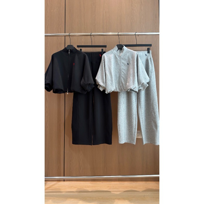 READY & STOCK เสื้อแจ็คเก็ตผู้หญิง + กางเกงเย็บปักถักร้อยสุภาพสตรี 2-Pic ชุดแขนยาวผู้หญิง 2026 ใหม่
