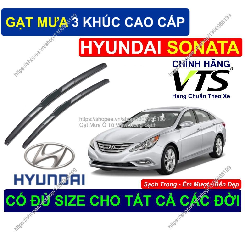 ทนทาน 3-Segment Wipers สําหรับกระจกหน้ารถ Hyundai Sonata คู่ 3-Segment ที่ปัดน้ําฝนสําหรับ Hyundai S