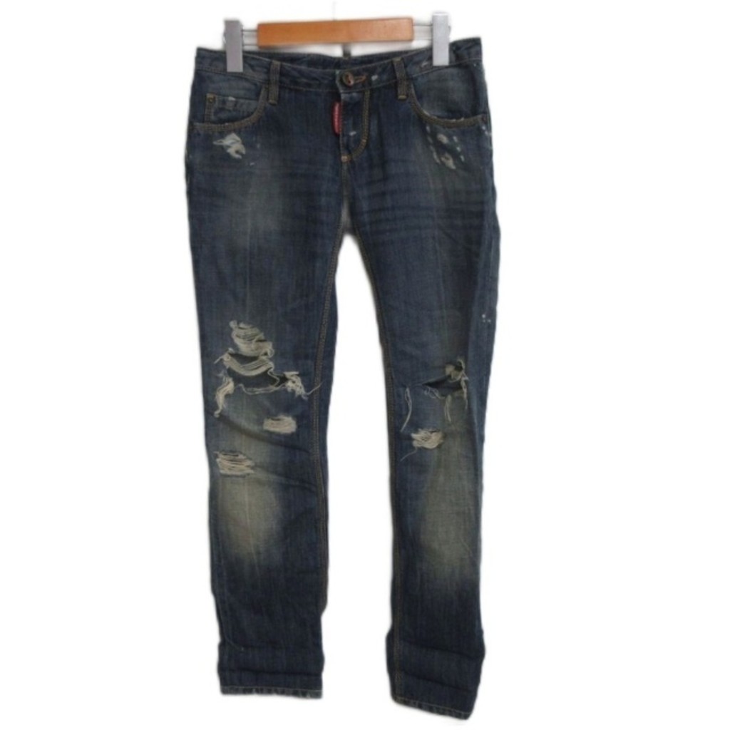 Dsquared2 SQUARE Jeans Pants Damaged denim linen Direct from Japan Secondhand