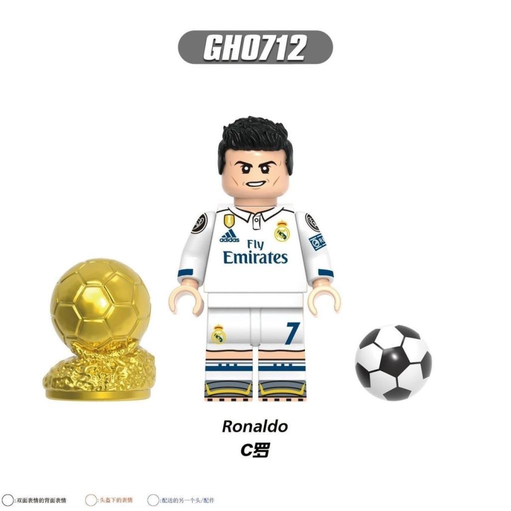 ใช้งานร่วมกับ Lego Messideric ฟุตบอลประกอบ Irving Building Blocks G0191 Benzema ของเล่น Legend c Rof