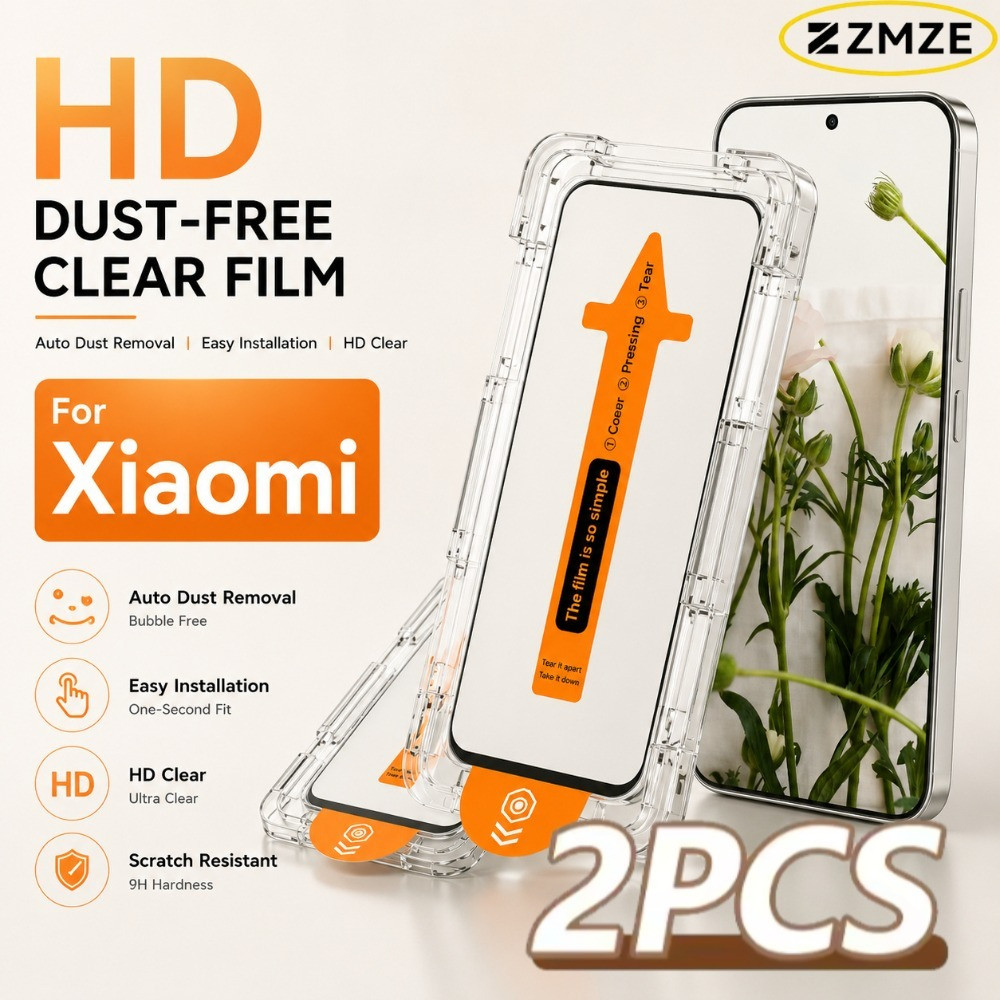 2Pcs 9H HDกระจกนิรภัยฟิล์มสําหรับXiaomi 17 Ultra 17 Pro Max 17 Max 17T 15S 15T 14T 13T Pro 15 14 13 