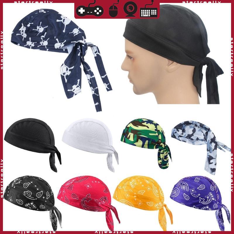 ST Pirate Bandana Hat Slouchy Hat Turban Headband Hat Breathable Hiphop Headwear