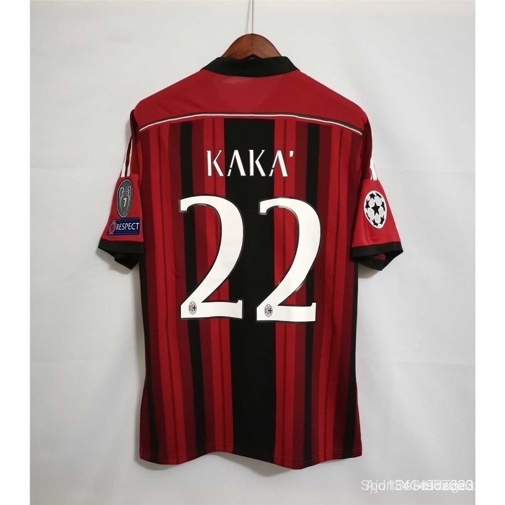 เสื้อเจอร์ซีย์ซีรีส์คุณภาพสูงแบบกําหนดเอง, AC Milan Home 14-15 Game Season Football SSS+OZP3