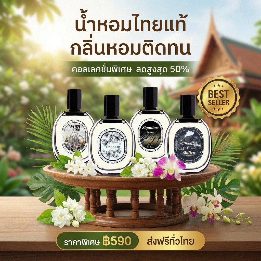 น้ำหอม Enchant น้ำหอมผู้หญิง น้ำหอมผู้ชาย โปรโมชั่นซื้อ 1 แถม 1