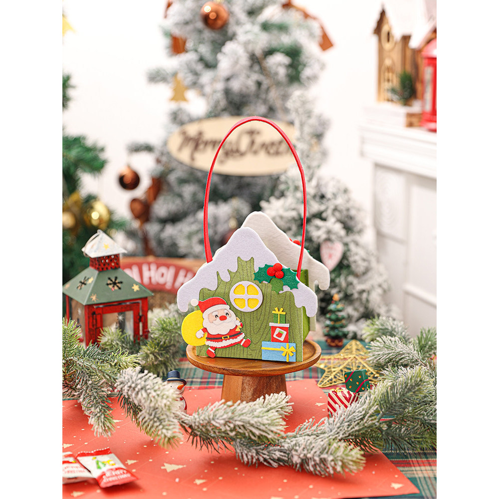 2026 Creative Christmas Felt Bag Candy Icing Biscuit Packaging Bag Baking Dessert Nougat Gift Bag