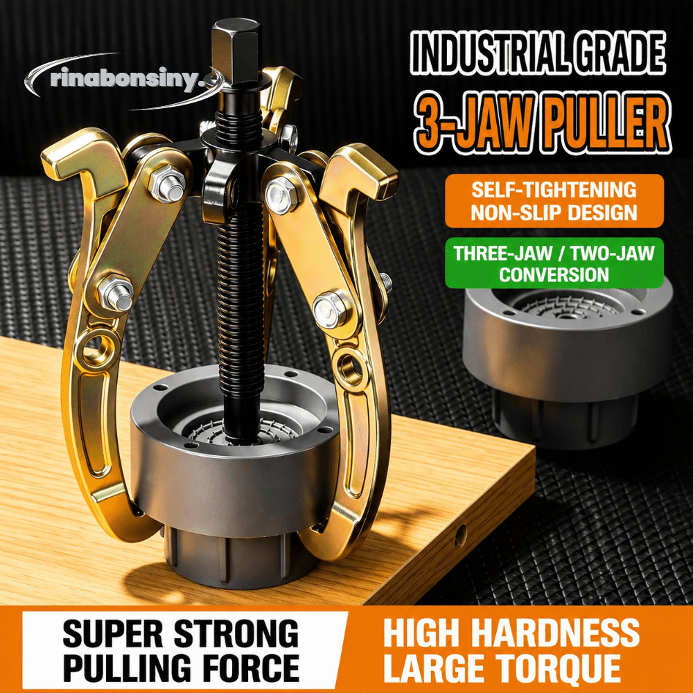 RINABONSINY Puller Gear, Wide Calibre Self Lock Frame Bearing Remover, Long Service Span High Twist 